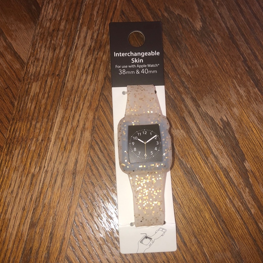 NWT Accutime  interchangeable skinny Apple Watch 38/40mm. “As in”